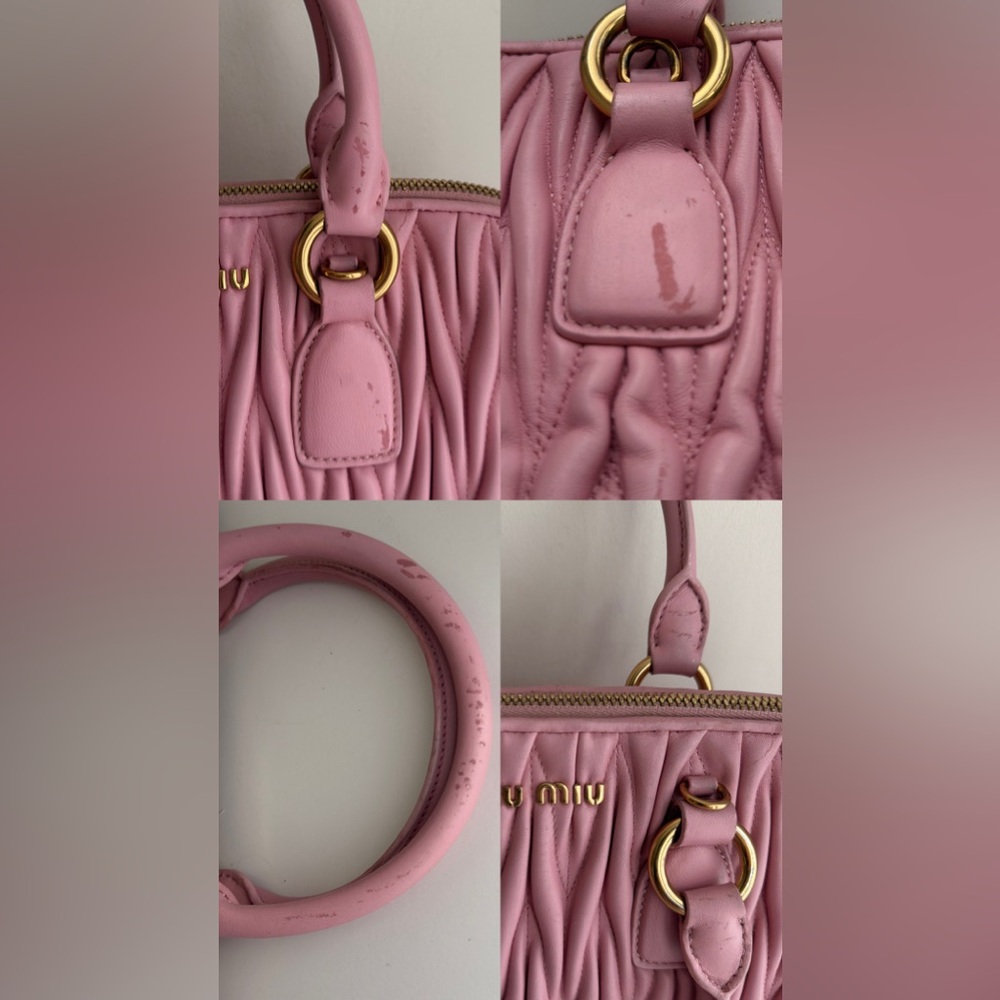 Authentic Miu Miu Matelasse Two-way Satchel Crossbody Handbag - Picture 16 of 16